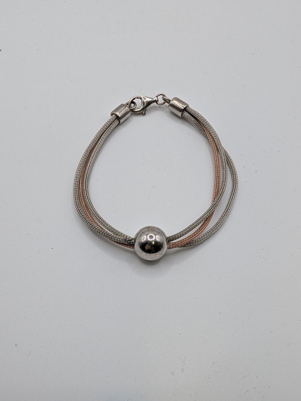 Multistrand Silver Ball Bracelet